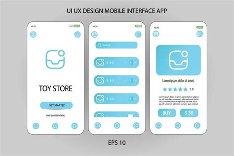 aplicación de interfaz móvil de diseño ui ux para tienda en línea ...