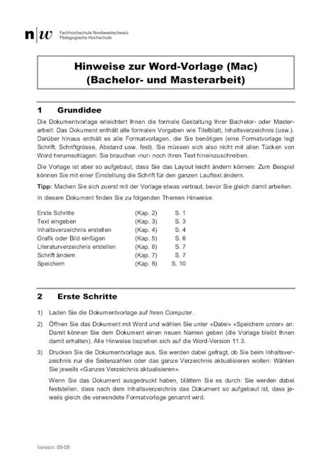 Pdf Hinweise Zur Word Vorlage Mac Bachelor Und Masterarbeit