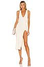 Michael Costello X Revolve Variegated Rib Bodycon Dress In Ivory Revolve