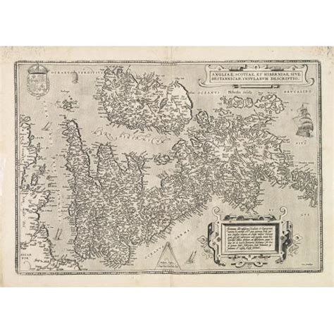 Angliae Scotiae Et Hiberniae Sive Britannicar Insularum Old Map