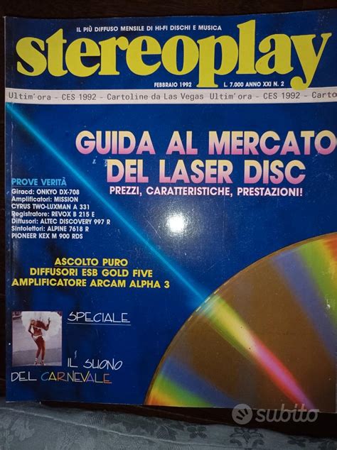 Rivista Stereoplay Numero 213 Anno 21992 Libri E Riviste In Vendita