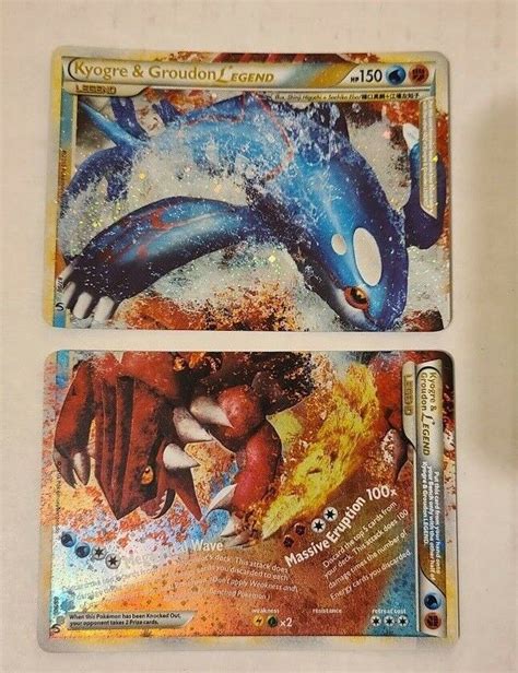 ULTRA RARE Kyogre Groudon Legend Set 87 90 88 Pokemon Holo HGSS