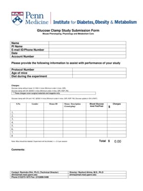 Fillable Online Med Upenn Clamp Form 2009 Med Upenn Fax Email Print