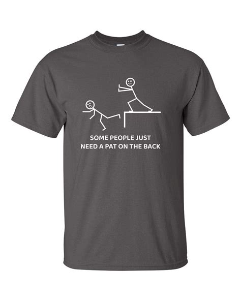 Men S Funny Some People Just Need A Pat On The Back Stick Figure Short