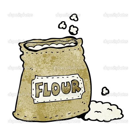 Cartoon Bag Of Flour Stock Vector Lineartestpilot