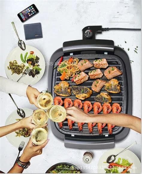 New Home Smokeless Electric Grill Korean Electric Grill Pan Fried