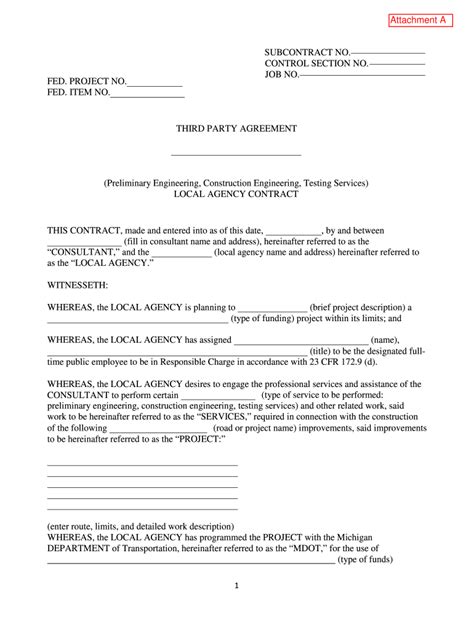 Third Party Agreement Template Fill Online Printable Fillable