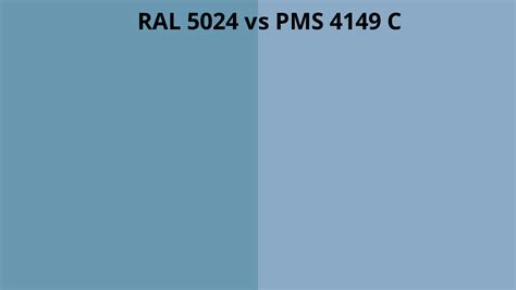 Ral 5024 Vs Pms 4149 C Ral Colour Chart Uk