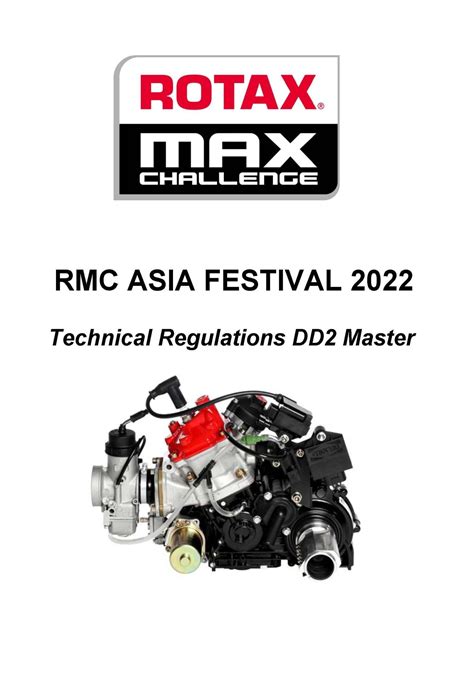 RMCAF 2022 Technical Regulations DD2 Master MAX Rotax Max Challenge