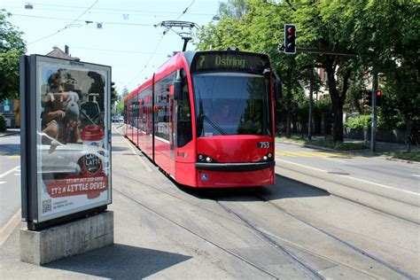 Bern Bernmobil Tram 7 Siemens Combino Be 4 6 753 Thunstrasse