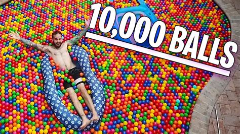 Filled Our Pool With 10000 Ball Pit Balls Youtube