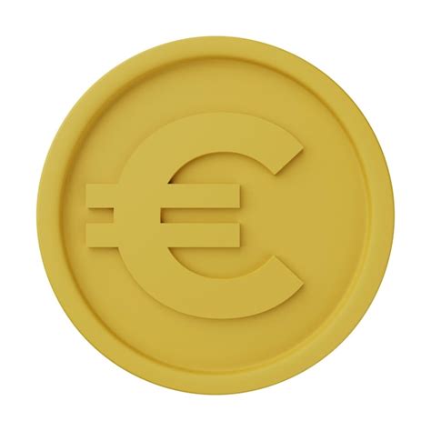 Moneda de oro euro 3d ilustración Foto Premium