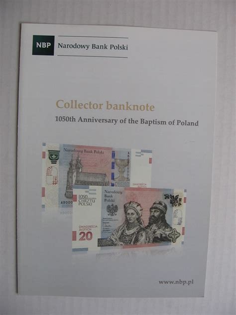 folder do banknotu 1050 rocz chrztu Polski j ang Gdańsk Kup teraz