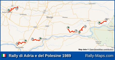 Streckenverlauf Rally Di Adria E Del Polesine 1989 RallyeKarte De