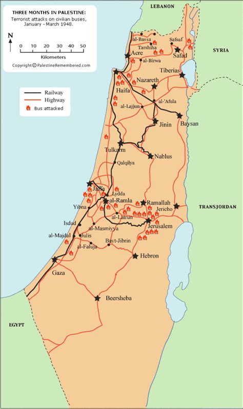 Detailed Map Of Palestine With The Main Cities Names Written In Arabic