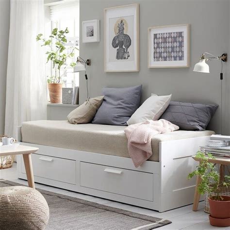 BRIMNES Daybed with 2 drawers/2 mattresses - white, Meistervik firm ...