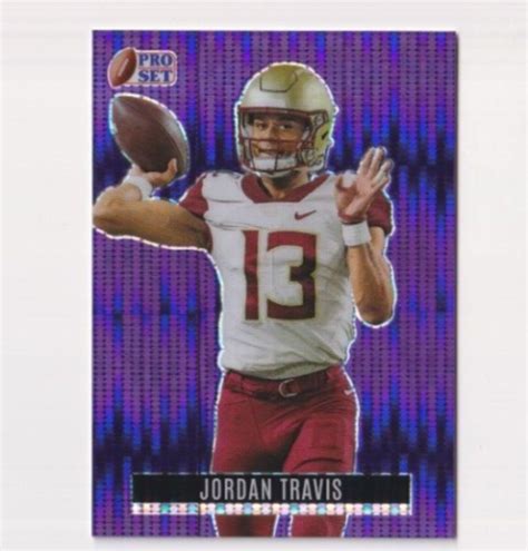 Jordan Travis 2023 LEAF PRO SET METAL PURPLE PULSAR RETRO ROOKIE 3 4