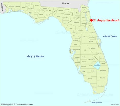 St. Augustine Beach Map | Florida, U.S. | Discover St. Augustine Beach ...