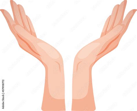 Vector Image Of Hands Pointing Up Two Hands On A Transparent