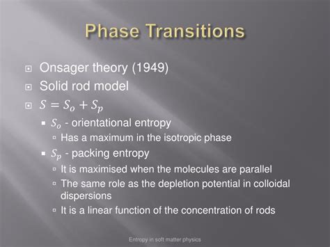 Ppt Entropy In Soft Matter Physics Powerpoint Presentation Free