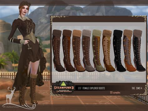 The Sims Resource Steampunked Female Explorer Boots