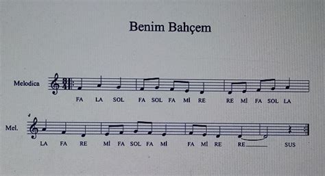 5 sınıf müzik ders kitabı benim bahçem şarkısı notaları Eodev