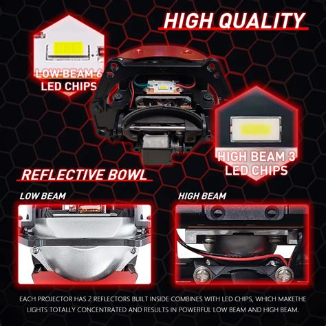 Taochis Classic Bi Led Headlight Carlights Plug And Play Type Led Car