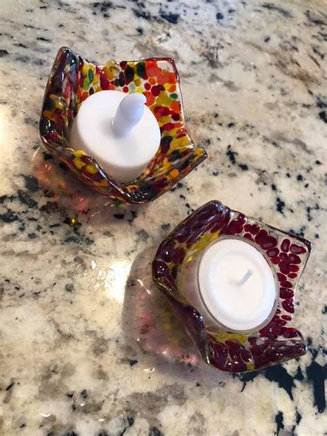 Fused Glass Tea Lights