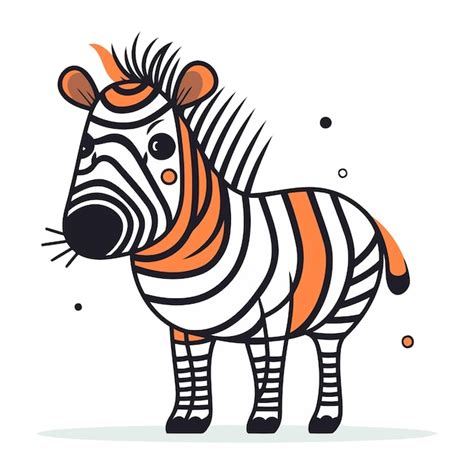 Premium Vector Zebra Vector Illustration Isolated Zebra On White