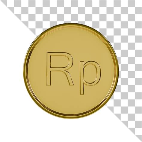 Premium Psd Rupiah Gold Coin D Icon