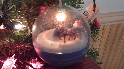 1986 Hallmark Light And Motion Christmas Ornament Sleigh Ride Youtube