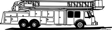 Coloriage Camion La Grande Echelle Dessin Camion De Pompier Imprimer