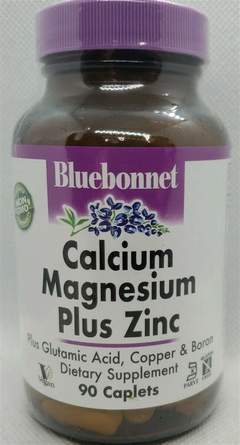 Bluebonnet Calcium [1000 Mg] Magnesium [400 Mg] Plus Zinc [15 Mg] 90