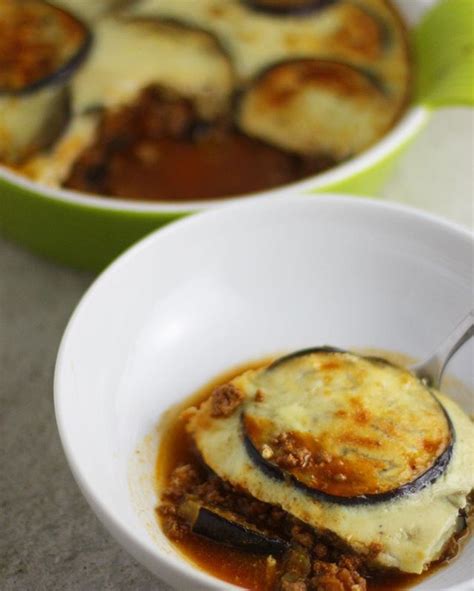 A Lighter Version Of Moussaka With Roasted Aubergine Spiced Mince Meat And A Creamy Bechamel