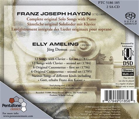 Complete Songs Elly Ameling Cd Album Muziek