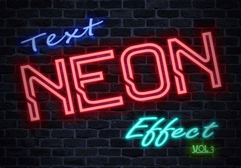 Neon Text Effect PSD Vol 3 Free Photoshop Brushes At Brusheezy