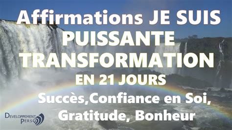 Affirmations positives matin Je Suis Succès confiance en soi