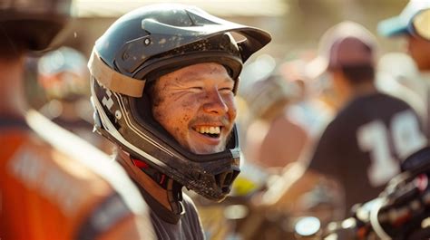 Free Photo Dirt Bike Rider Participating In Races And Circuits For