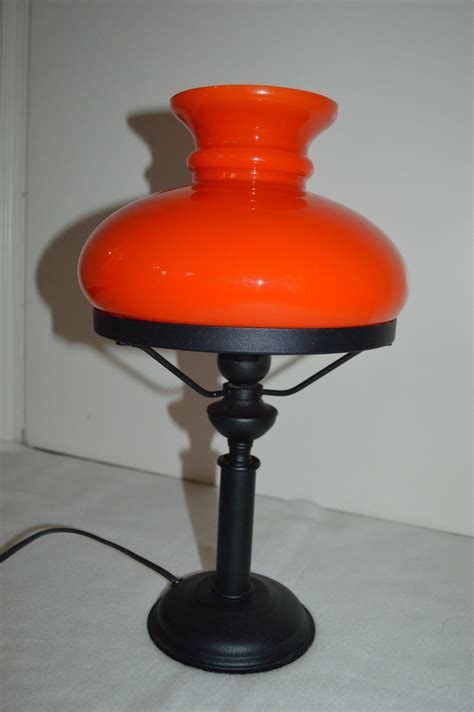 Bordslampa retro med orange glaskupa Dahlquist 395392062 ᐈ Köp på