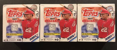 Topps Series Baseball Mega Box Lot Sealed Royal Blue