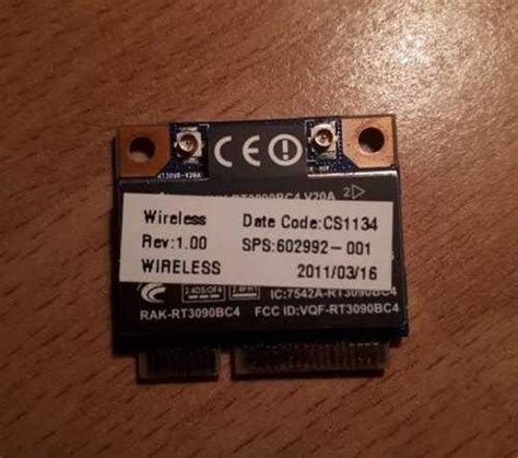 Wifibluetooth модуль Ralink Rt3090bc4 для Hp Festimaru Мониторинг объявлений