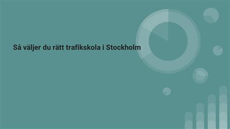 Ppt S V Ljer Du R Tt Trafikskola I Stockholm Powerpoint Presentation