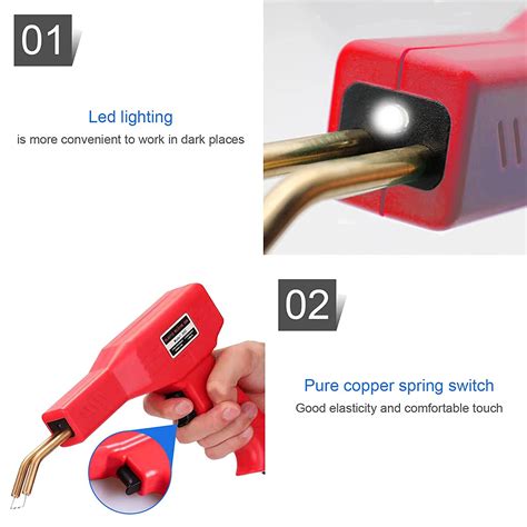 Power W Hot Stapler Plastic Welder Gun With Pcs Staples