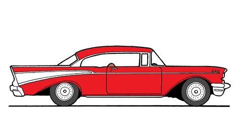 How To Draw A 1957 Chevrolet Bel Air Youtube