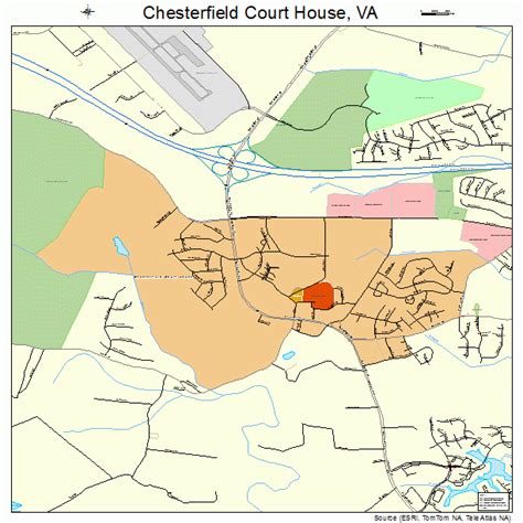 Chesterfield Court House Virginia Street Map 5116208