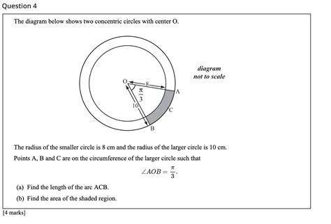 Solved Question The Diagram Below Shows Two Concentric Chegg