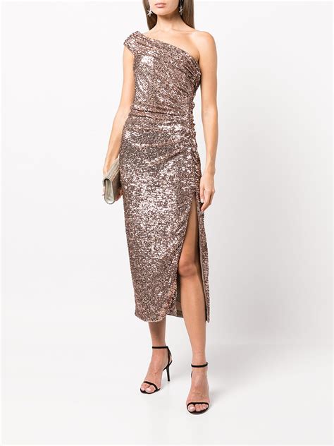 Jonathan Simkhai Sequin Embellished One Shoulder Gown Farfetch