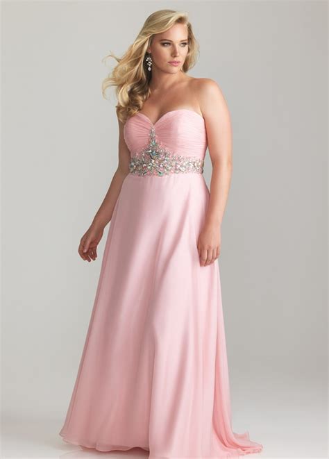 Gorgeous Pink Plus Size Prom Dresses 2014 Prom Night Styles