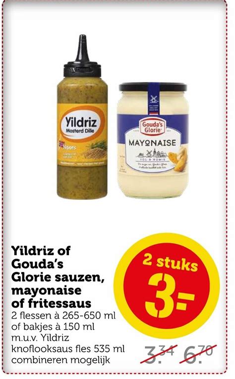 Yildriz Of Gouda S Glorie Sauzen Mayonaise Of Friteuse Flessen A