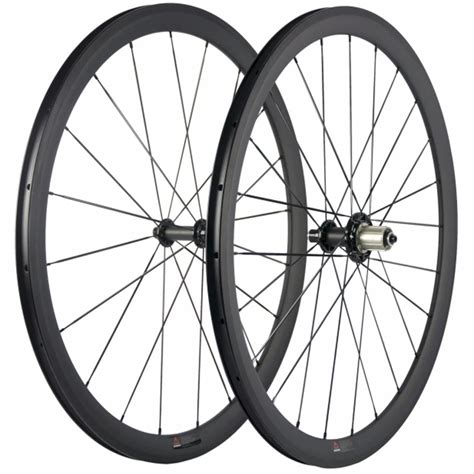 700c Straight Pull Carbon Wheels 38mm Clincher Tubular Road Bike